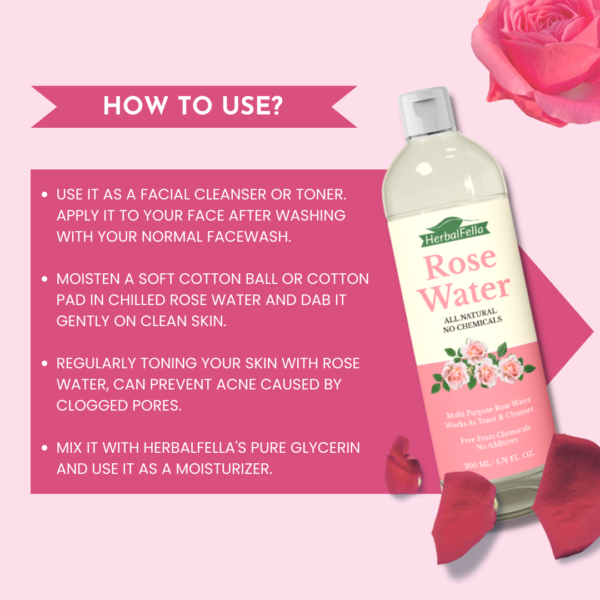 HerbalFella Pure Rose Water- 200ml - Image 6